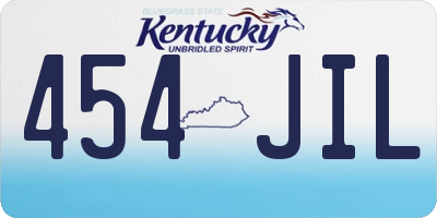 KY license plate 454JIL