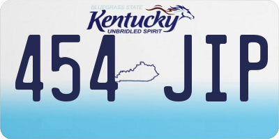 KY license plate 454JIP
