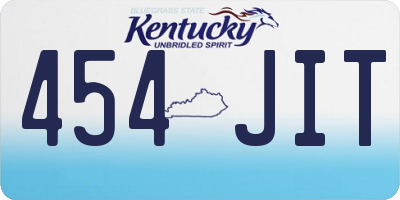 KY license plate 454JIT