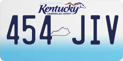 KY license plate 454JIV