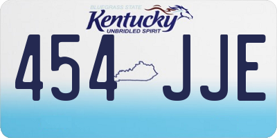 KY license plate 454JJE