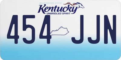 KY license plate 454JJN
