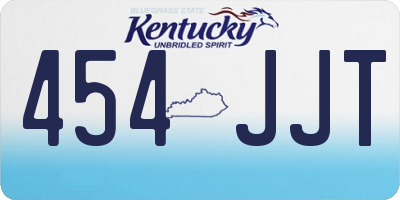 KY license plate 454JJT