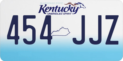 KY license plate 454JJZ