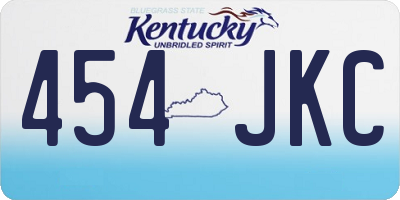 KY license plate 454JKC