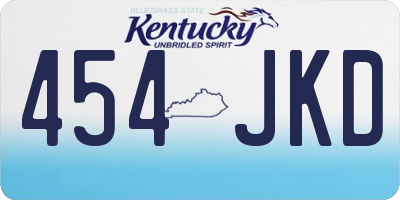 KY license plate 454JKD