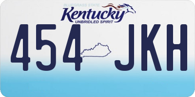KY license plate 454JKH