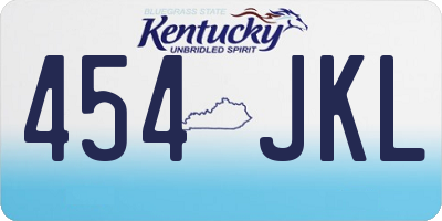 KY license plate 454JKL