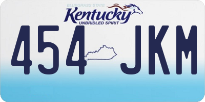 KY license plate 454JKM