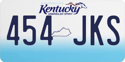 KY license plate 454JKS