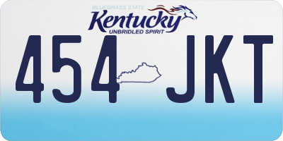 KY license plate 454JKT