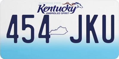 KY license plate 454JKU