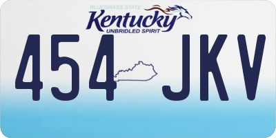 KY license plate 454JKV