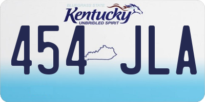 KY license plate 454JLA