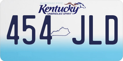 KY license plate 454JLD
