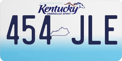 KY license plate 454JLE