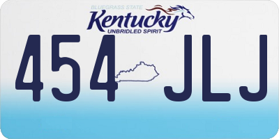 KY license plate 454JLJ