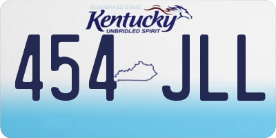 KY license plate 454JLL