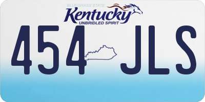 KY license plate 454JLS