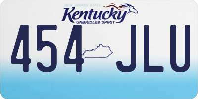KY license plate 454JLU