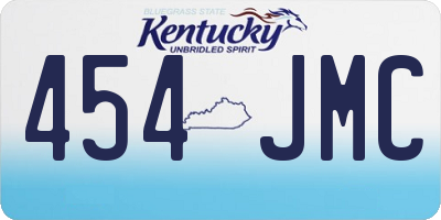 KY license plate 454JMC