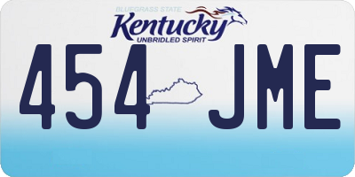 KY license plate 454JME
