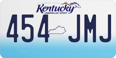 KY license plate 454JMJ