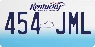 KY license plate 454JML