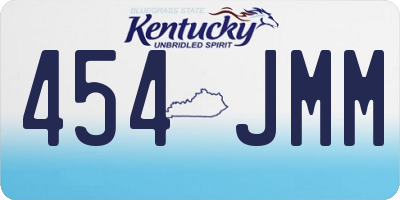 KY license plate 454JMM