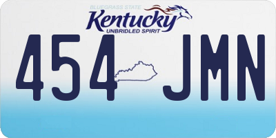 KY license plate 454JMN
