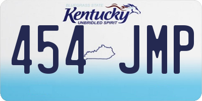 KY license plate 454JMP