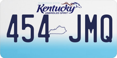 KY license plate 454JMQ