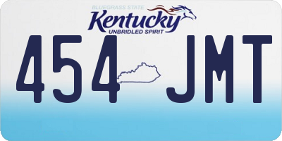 KY license plate 454JMT