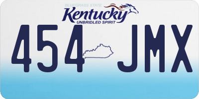 KY license plate 454JMX