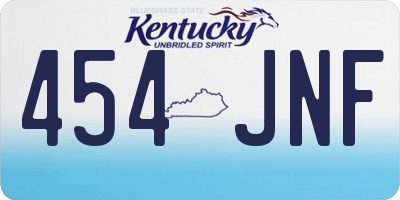 KY license plate 454JNF