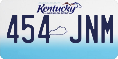 KY license plate 454JNM
