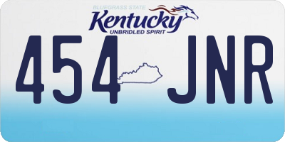 KY license plate 454JNR