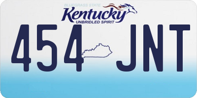KY license plate 454JNT