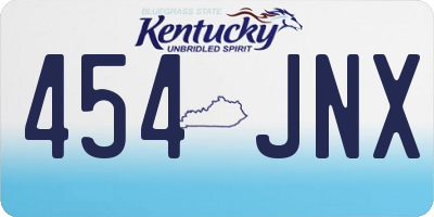 KY license plate 454JNX