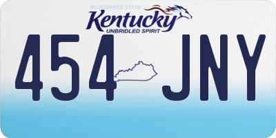 KY license plate 454JNY