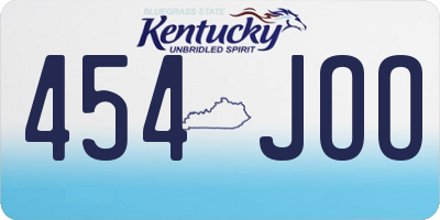 KY license plate 454JOO