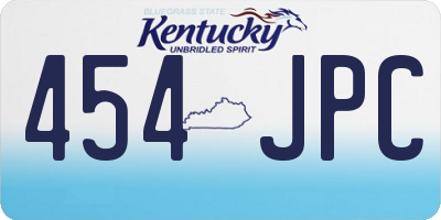KY license plate 454JPC
