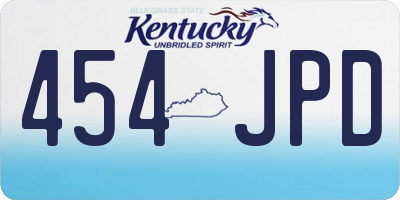 KY license plate 454JPD