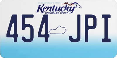 KY license plate 454JPI