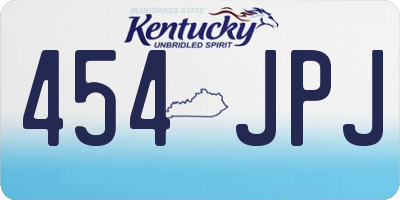 KY license plate 454JPJ