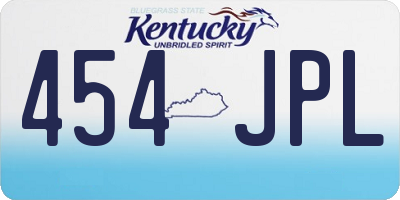 KY license plate 454JPL