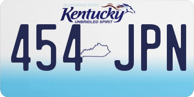 KY license plate 454JPN