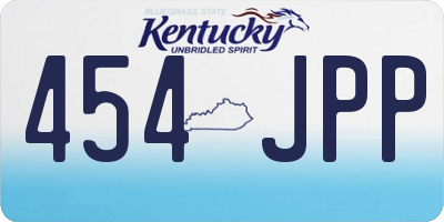 KY license plate 454JPP