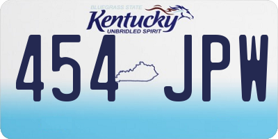 KY license plate 454JPW