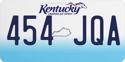 KY license plate 454JQA